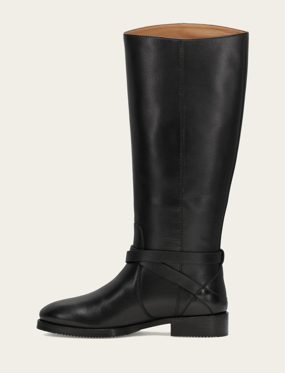 Melissa Belted Riding - Black - Inside