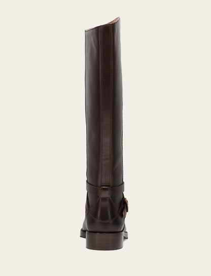 Melissa Belted Riding - Dark Brown - Back