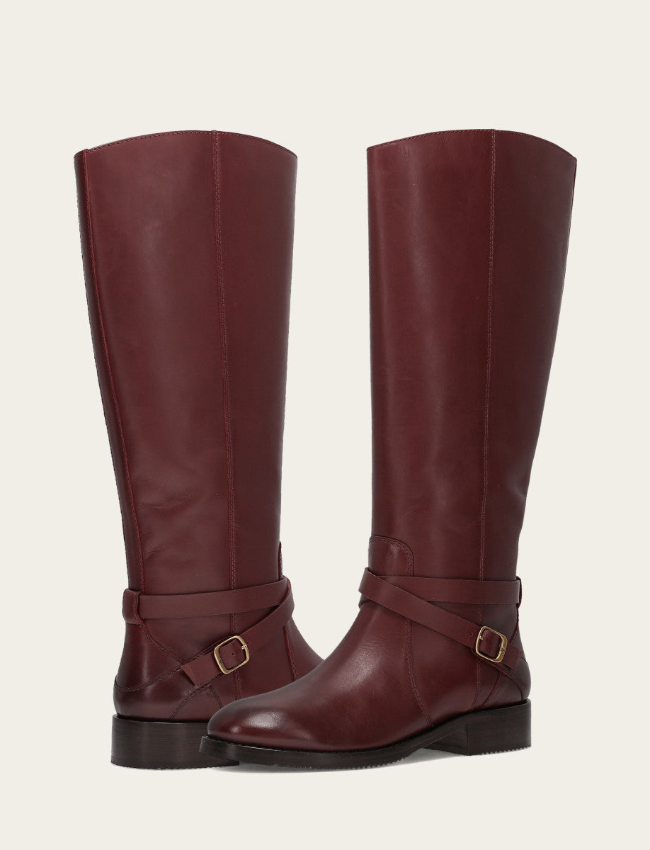 Melissa Belted Riding - Merlot - Pair