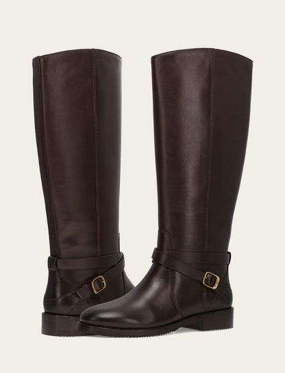 Melissa Belted Riding - Dark Brown - Pair