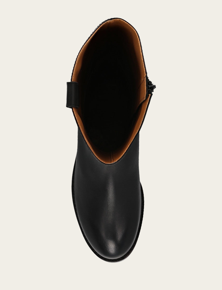 Melissa Button Tall Inside Zip Wc - Black - Top Down