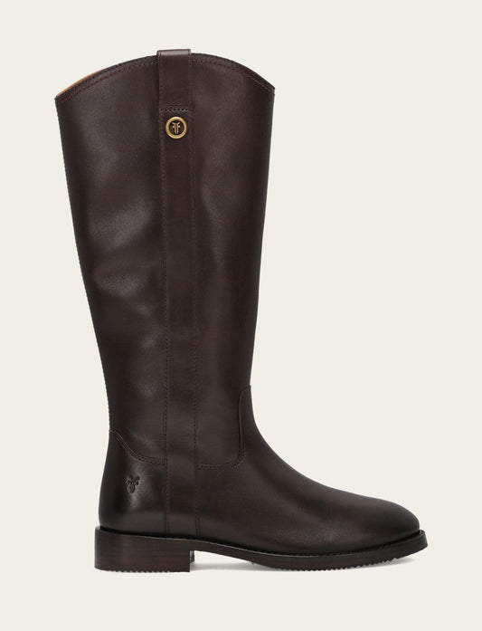 Melissa Button Tall Inside Zip - Dark Brown - Outside