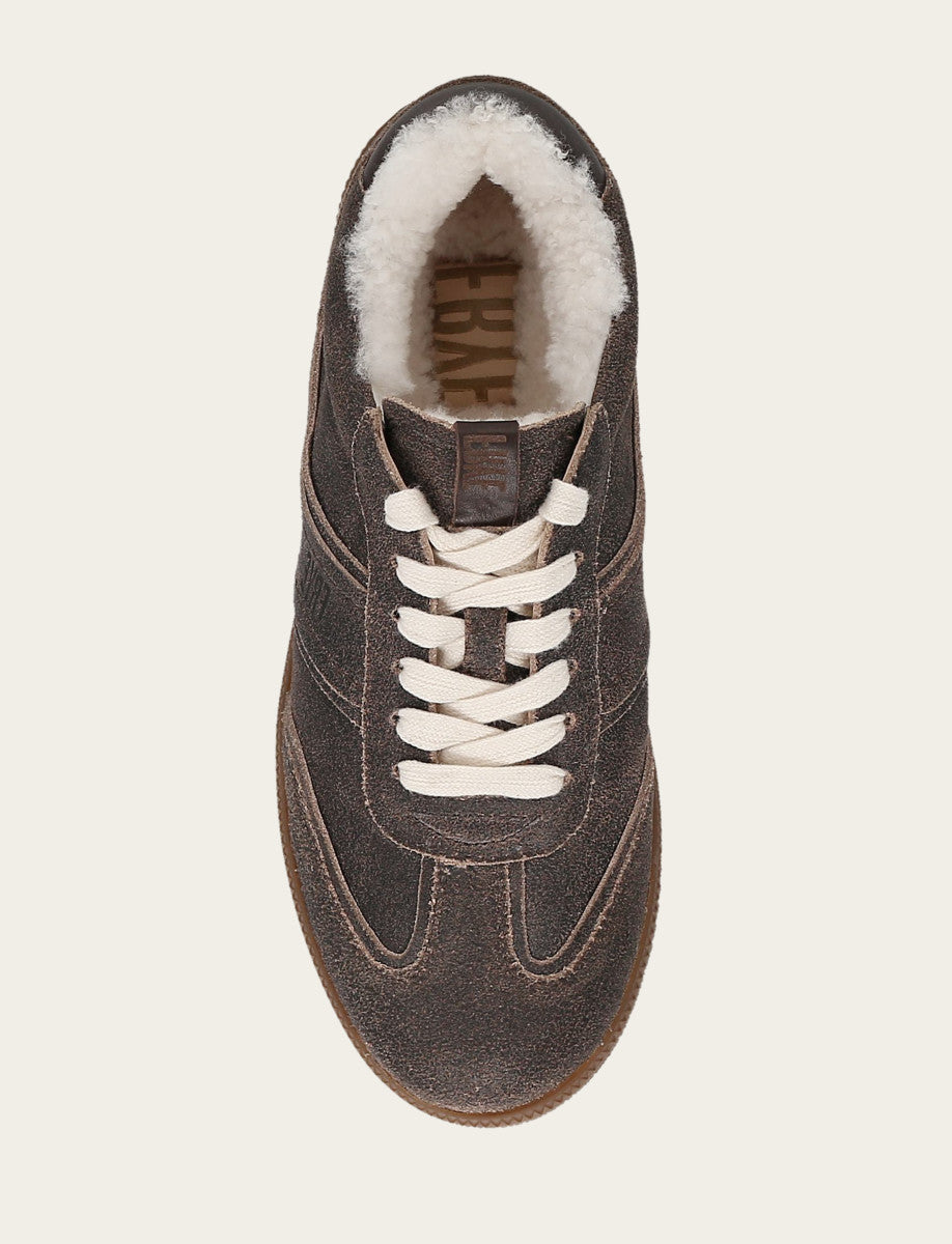 Milly Low Lace Shearling - Dark Truffle - Top Down