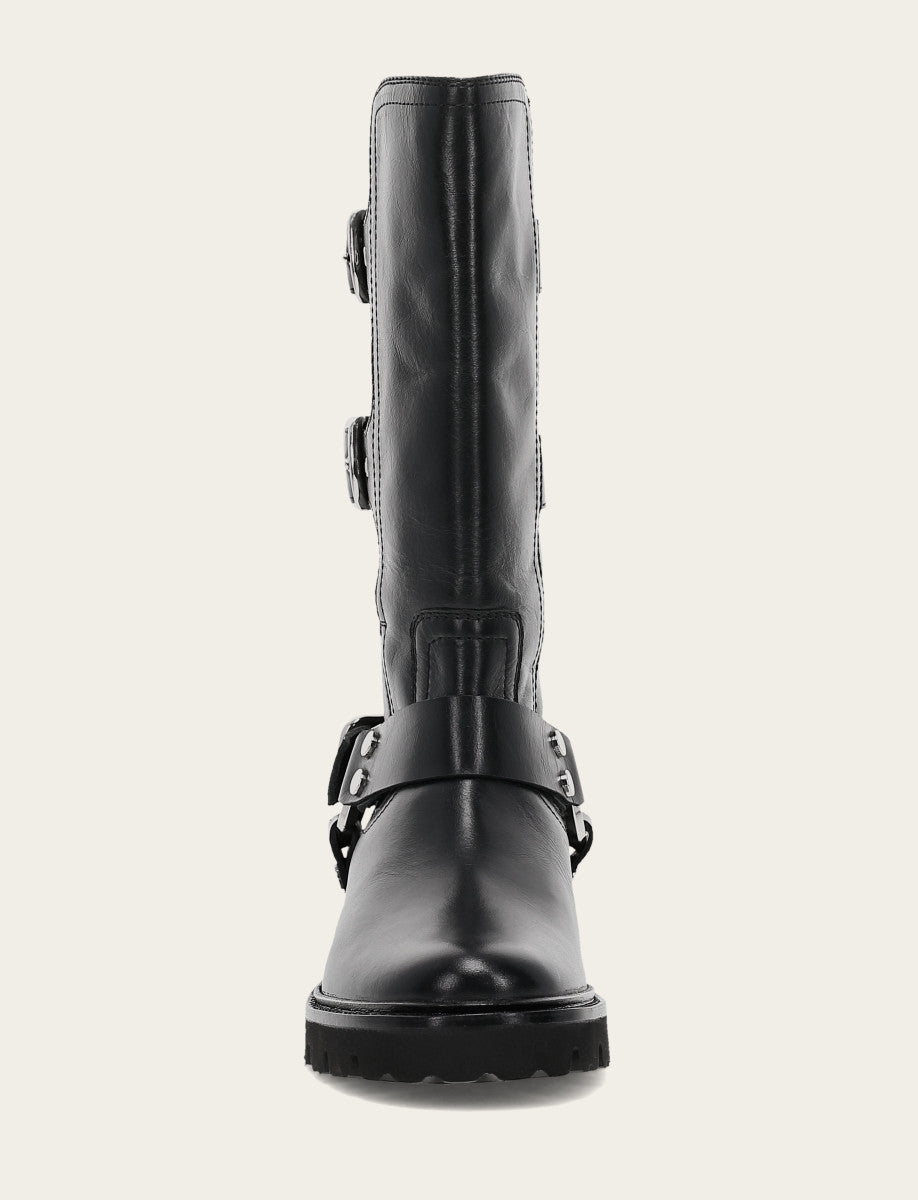 Olivia Moto Mid - Black - Front