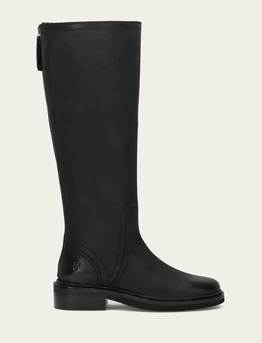 Phoebe Tall Back Zip - Black - Outside