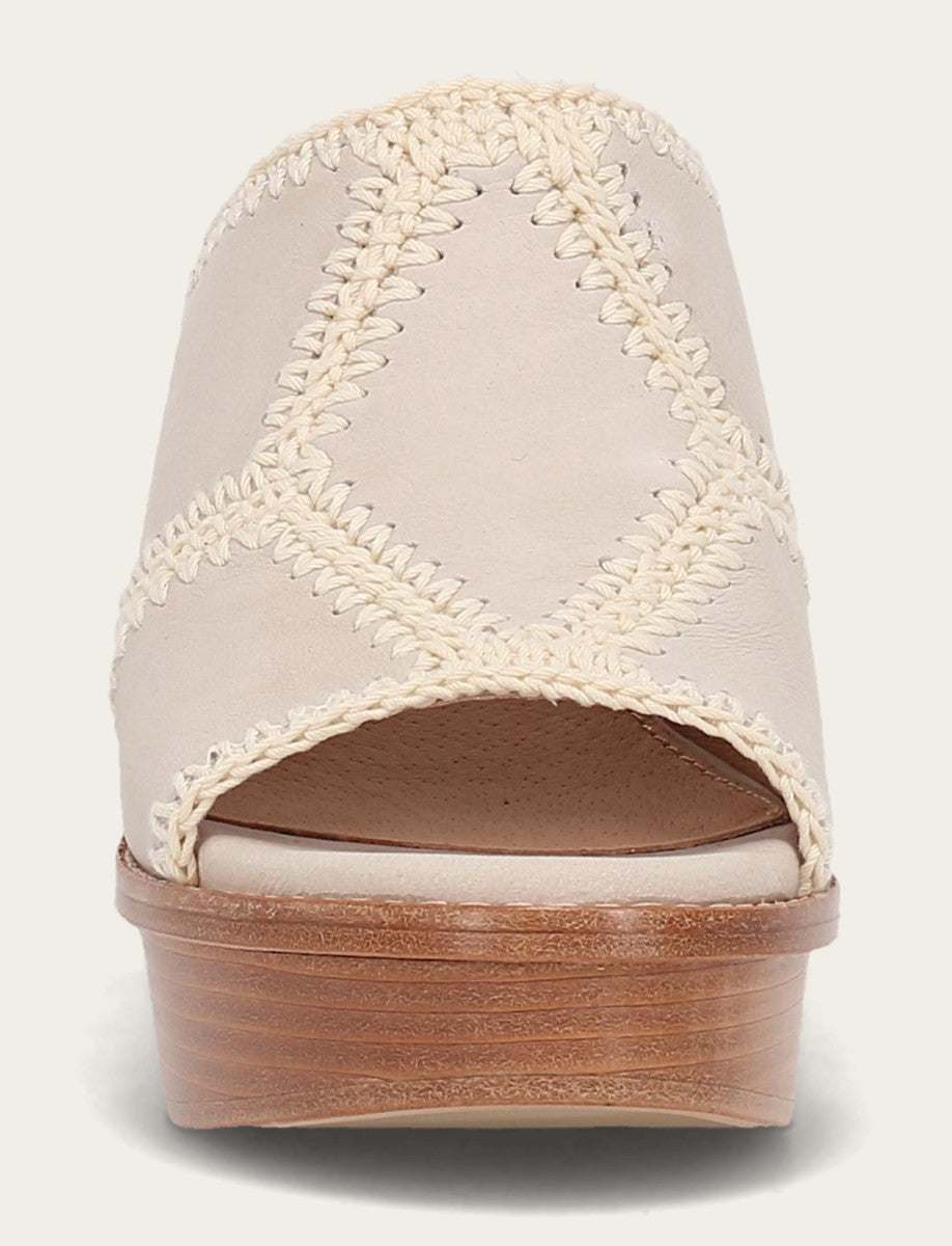 Pipa Crochet Platform Sandal - Ivory - Front