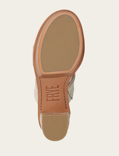 Pipa Woodstock 2 Band Platform Sandal - Ivory - Sole