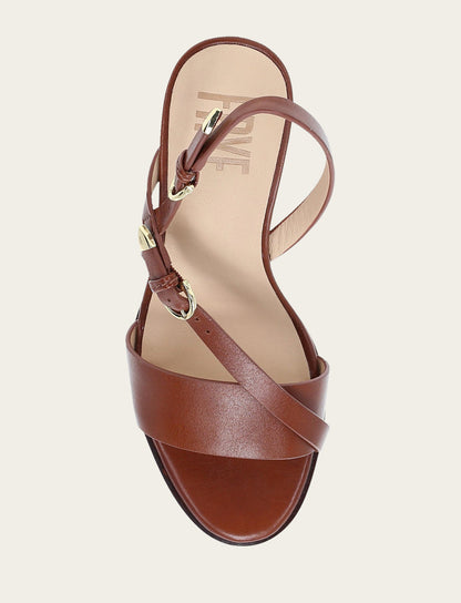 Rachel Buckle Sandal - Cinnamon - Top Down