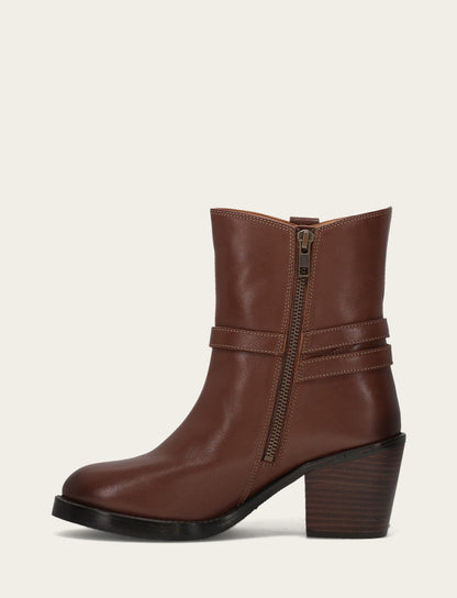 Rylee Belted Inside Zip - Walnut - Inside