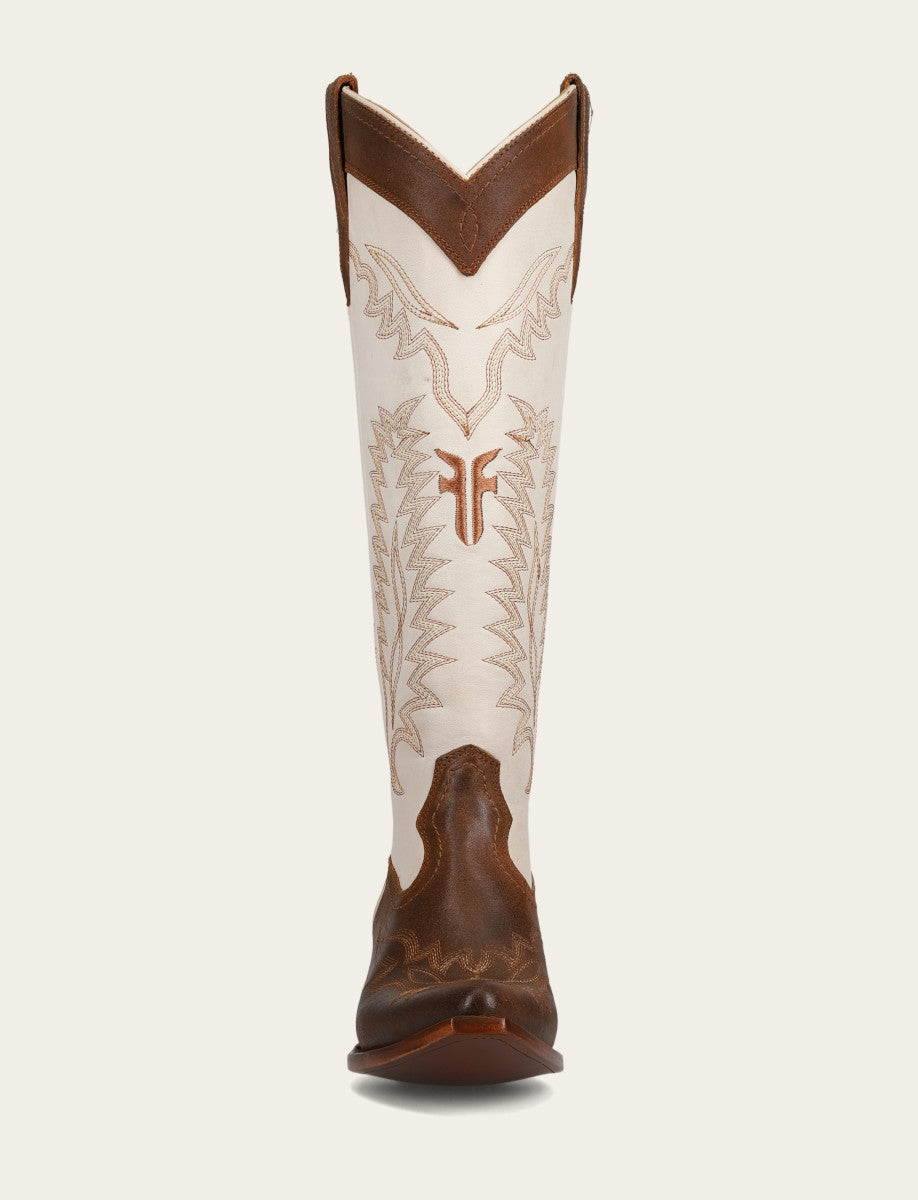 Sacha Feather Deco - Toffee White - Front