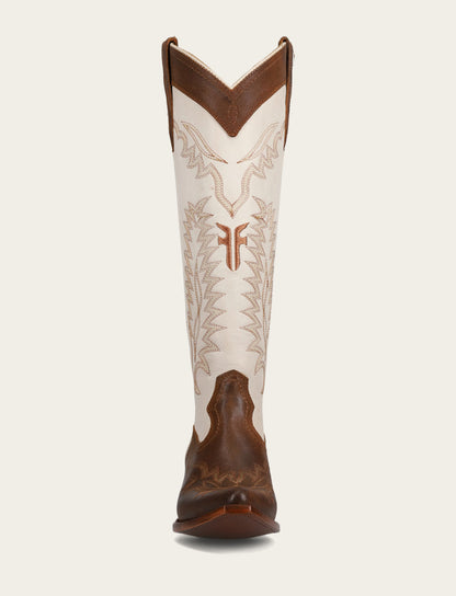 Sacha Feather Deco - Toffee White - Front