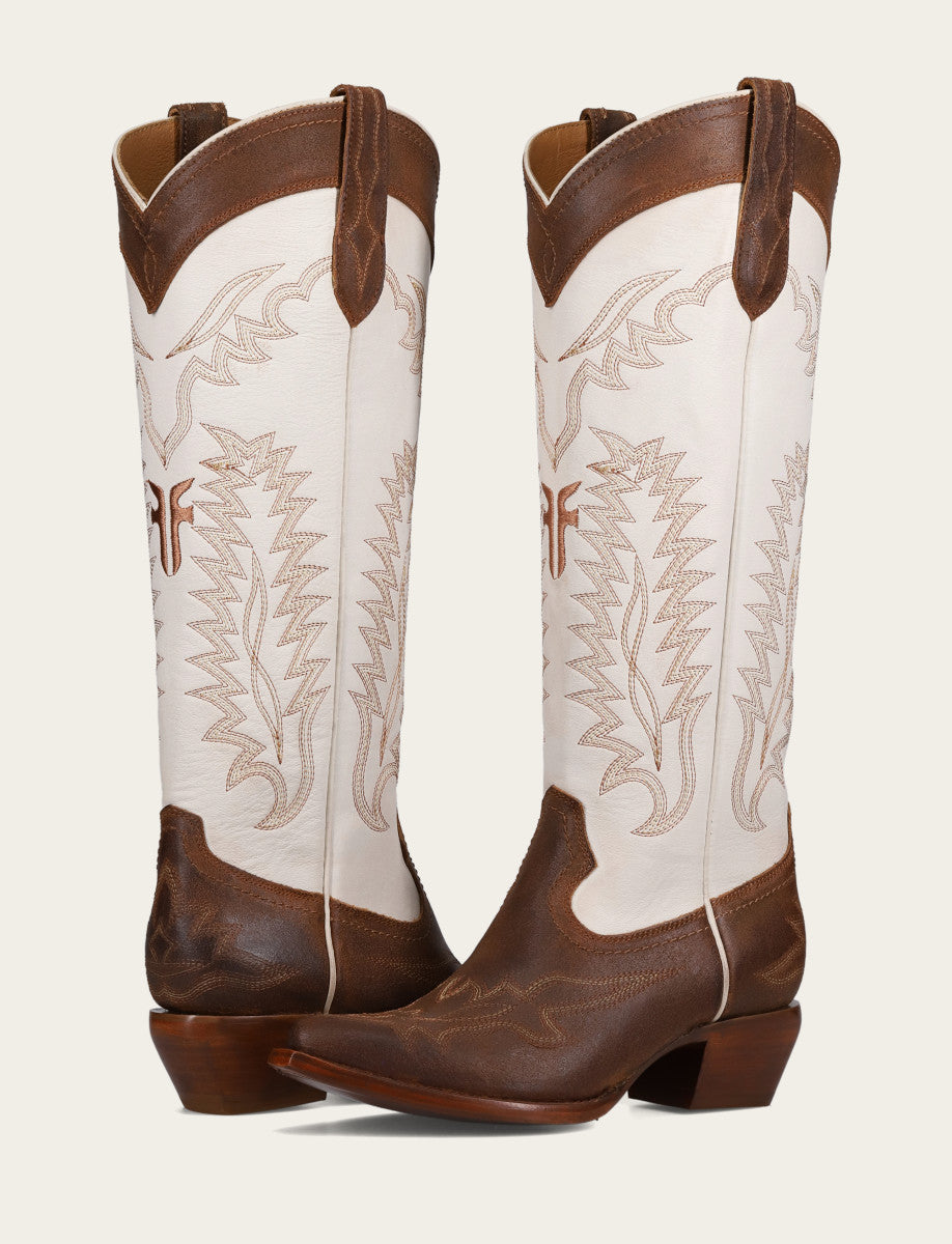 Sacha Feather Deco - Toffee White - Pair