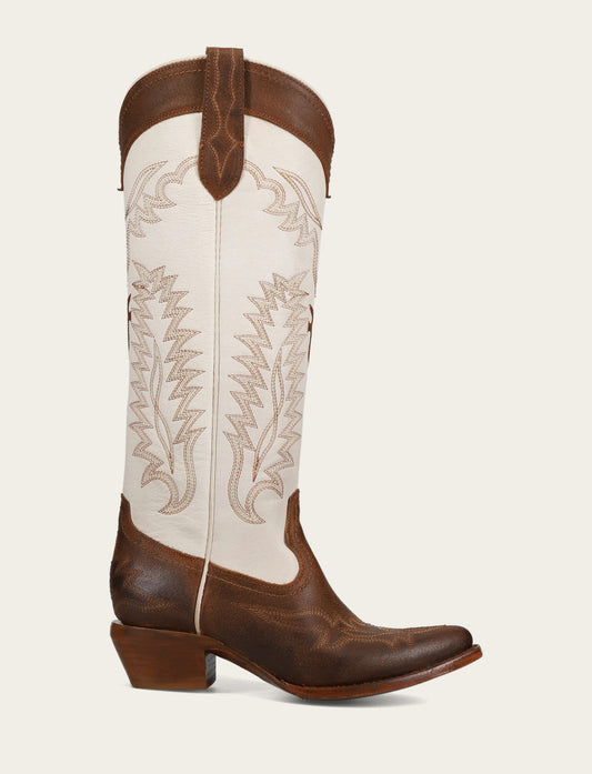 Sacha Feather Deco - Toffee White - Outside