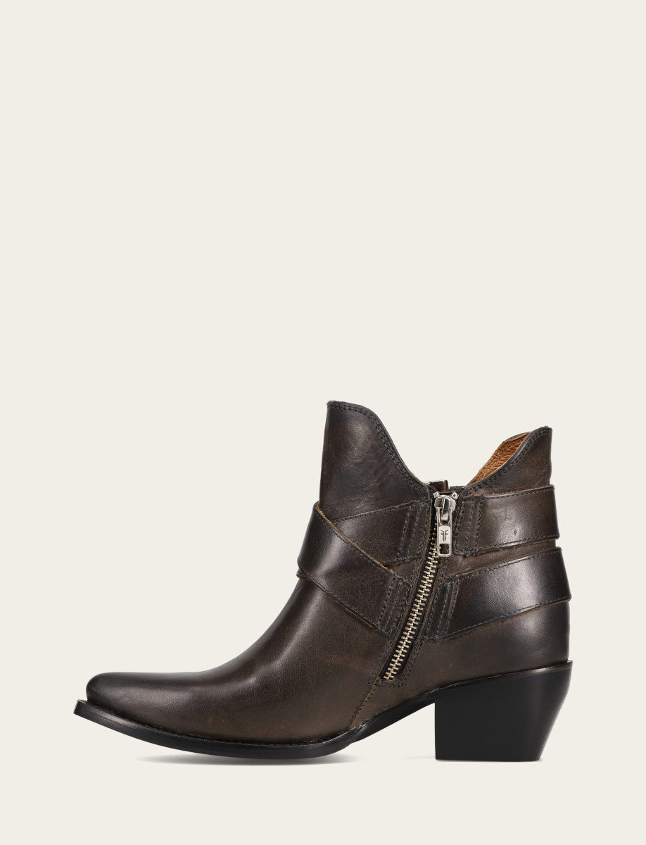 Sacha Multi Strap Bootie - Steel - Inside