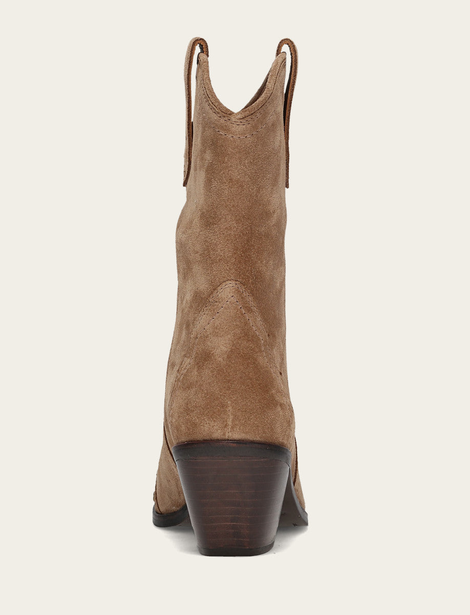 Sara Wingtip Stud - Almond - Back
