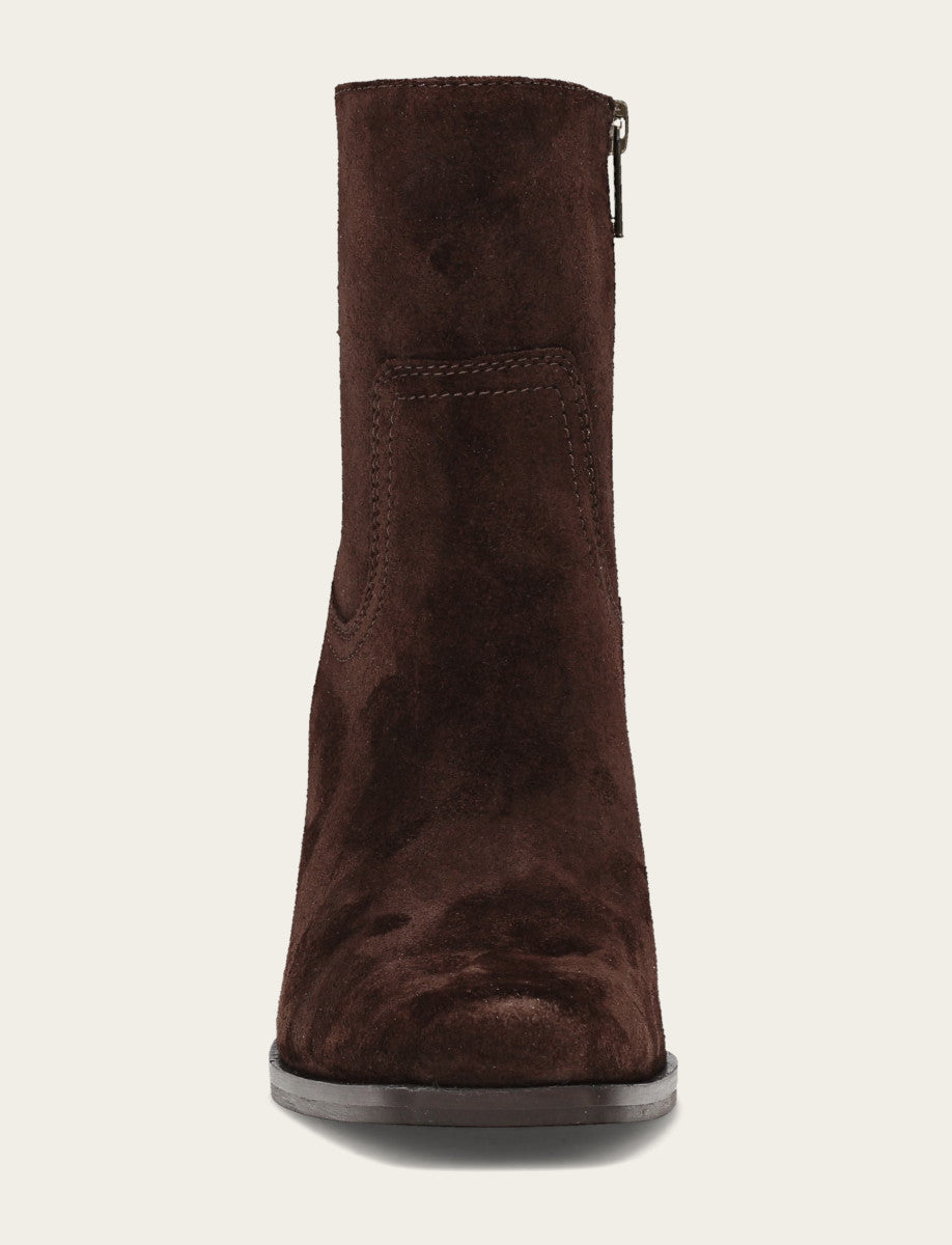 Shiloh Zip Bootie - Chocolate - Front