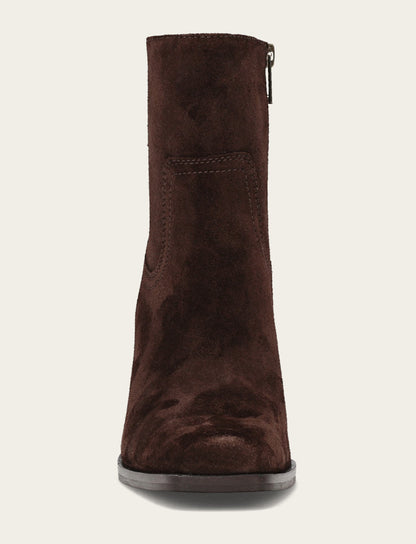 Shiloh Zip Bootie - Chocolate - Front