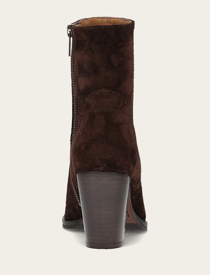 Shiloh Zip Bootie - Chocolate - Back
