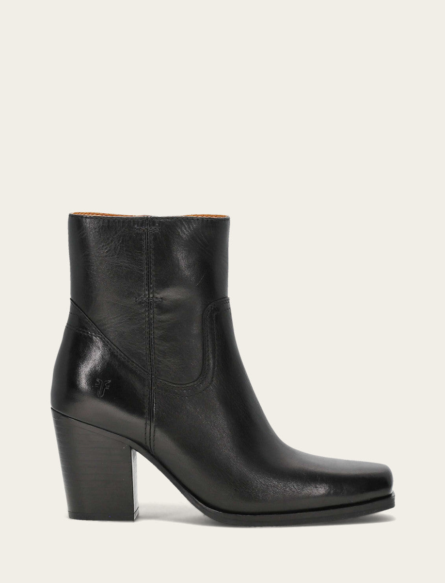 Shiloh Zip Bootie - Black - Outside