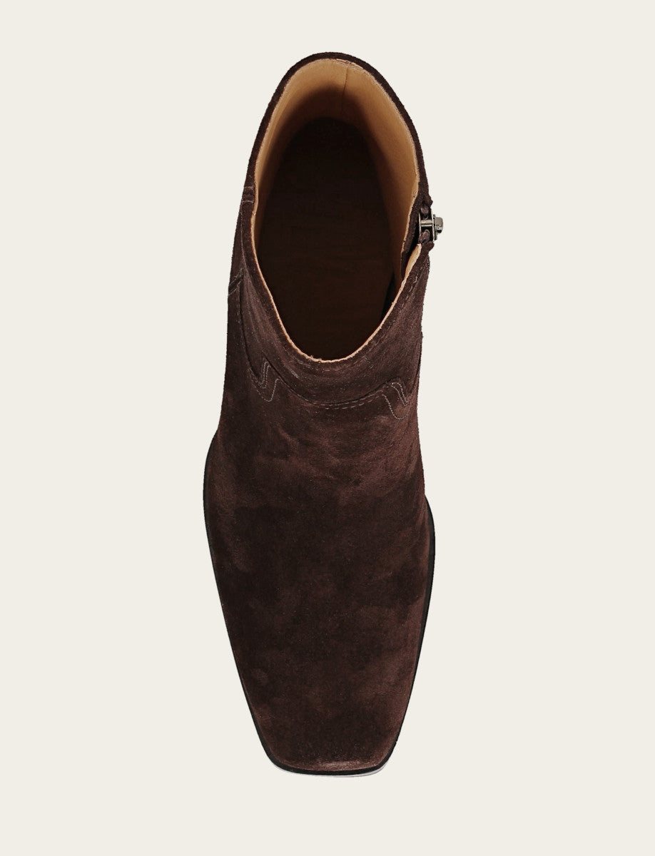 Shiloh Zip Bootie - Chocolate - Top Down