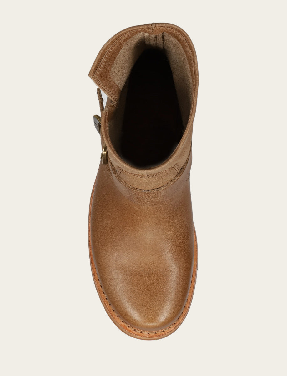 Veronica Flex Bootie - Beige - Top Down