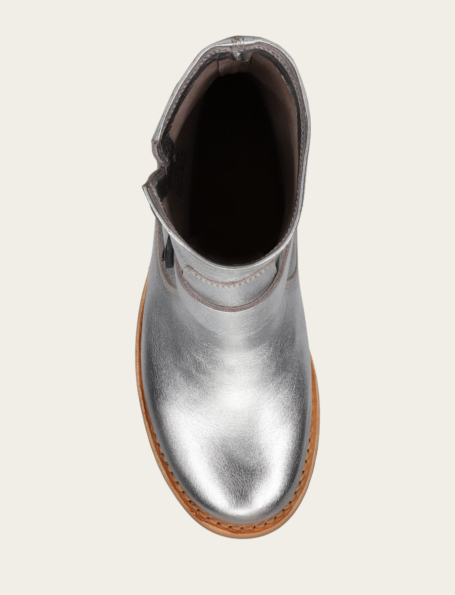 Veronica Flex Bootie - Silver - Top Down