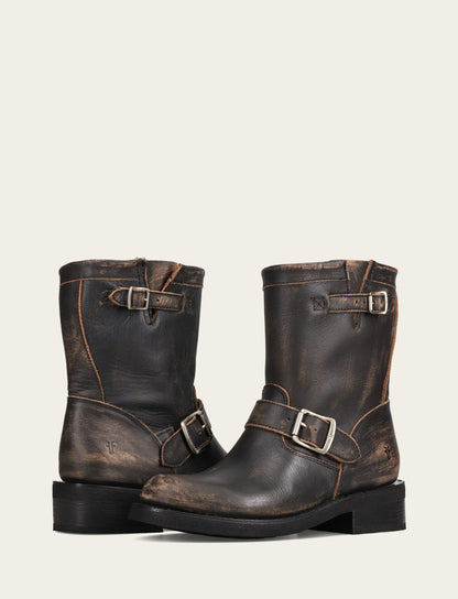 Viv Short Engineer - Distressed Black - Pair